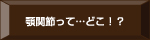 顎関節って…どこ！？